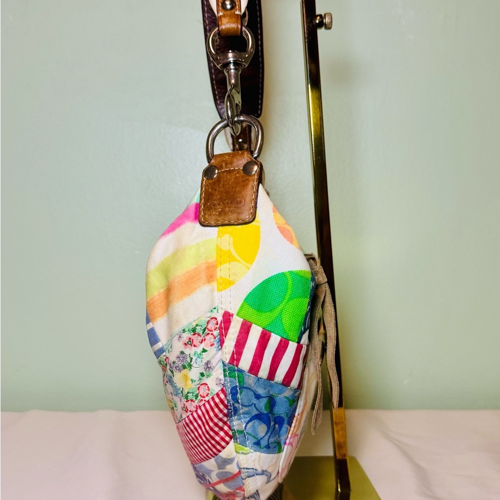 2006 Coach 10441 Hampton Patchwork Multicolor Hobo - image 4